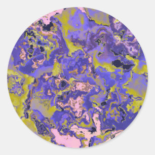 Sticker Rond Marbre Radioactif