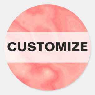 Sticker Rond Marbre rose