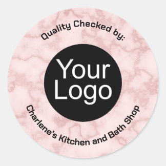 Sticker Rond Marbre rose Faux