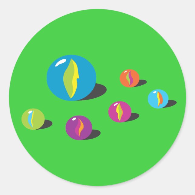 Sticker Rond Marbres cool (Devant)