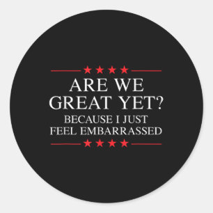 Sticker Rond Marchandises Anti Trump Pour Les Libéraux Et Les P