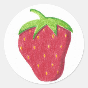 Sticker Rond Marchands de fraises