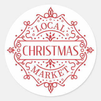 Sticker Rond Marché de Noël local