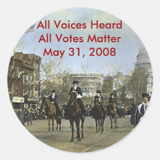 Sticker Rond Marche des femmes, Toutes les voix Entendues Toute