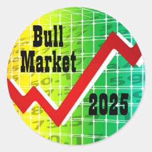 Sticker Rond Marché haussier 2025