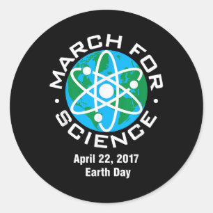 Sticker Rond Marche Pour Le Jour des terres Scientifique 2017