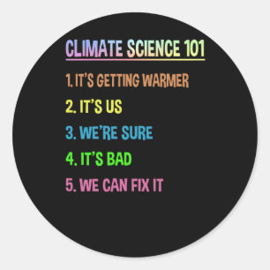 Sticker Rond Marche scientifique - Un don Jour des terres pour