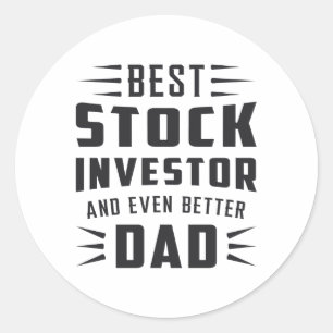 Sticker Rond Marché stock Stock Investisseur Bull Trader Trader