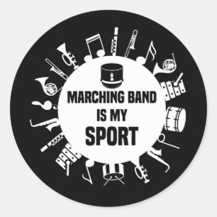 Sticker Rond Marching Band Est Mon Sport
