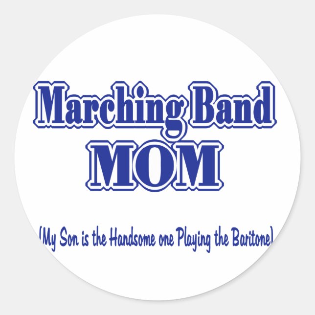 Sticker Rond Marching Band Maman / Baritone (Devant)
