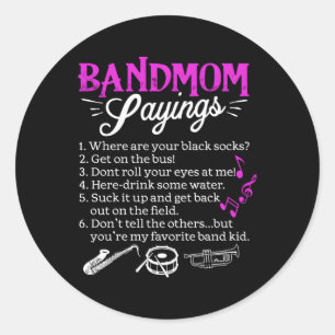 Sticker Rond Marching Bands Band Maman For Marching Band Mom