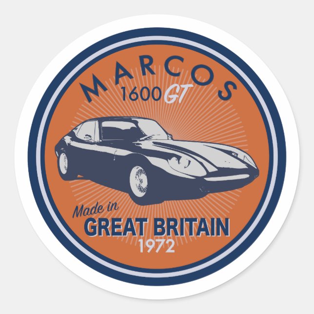 Sticker Rond Marcos 1600GT (Devant)