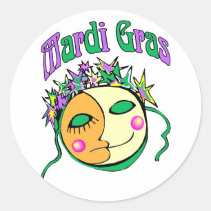 Sticker Rond MArdi Gras