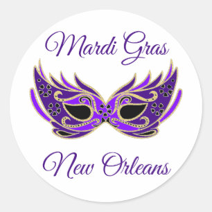 Sticker Rond Mardi Gras New Orleans