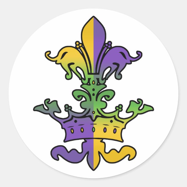 Sticker Rond Mardi Gras Pourcentage (Devant)