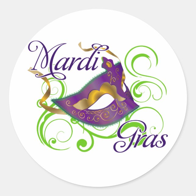 Sticker Rond MardiGras (Devant)