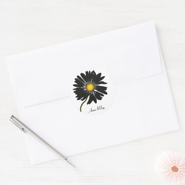 Sticker Rond marguerite (Enveloppe)