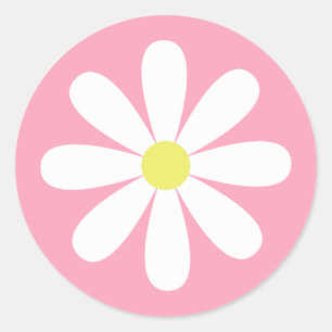 Sticker Rond Marguerite lunaire