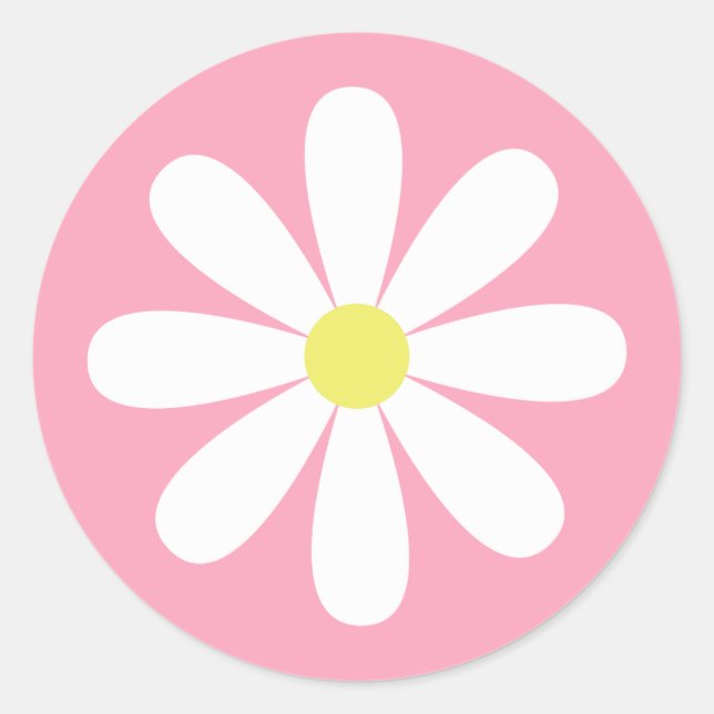 Sticker Rond Marguerite lunaire (Devant)