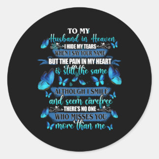 Sticker Rond Mari Au Ciel Je Cachais Mes Larmes Qui Vous Manque