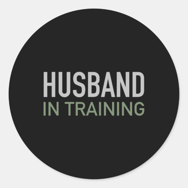 Sticker Rond Mari En Formation Funny Groom Cadeau Fiançailles S (Devant)