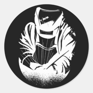 Sticker Rond Mari soudeur