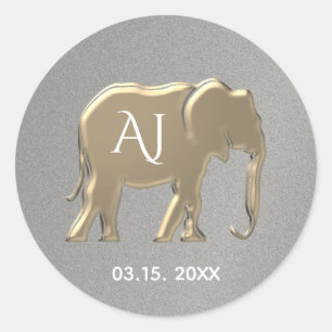 Sticker Rond Mariage argent et or Favoriser