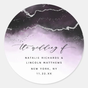 Sticker Rond Mariage aurora Ultra Violet Ombre Mist Ethereal