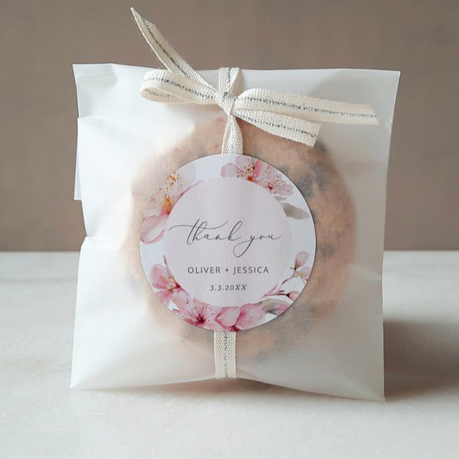 Sticker Rond Mariage aux fleurs de cerisier Sakura (Créateur téléchargé)