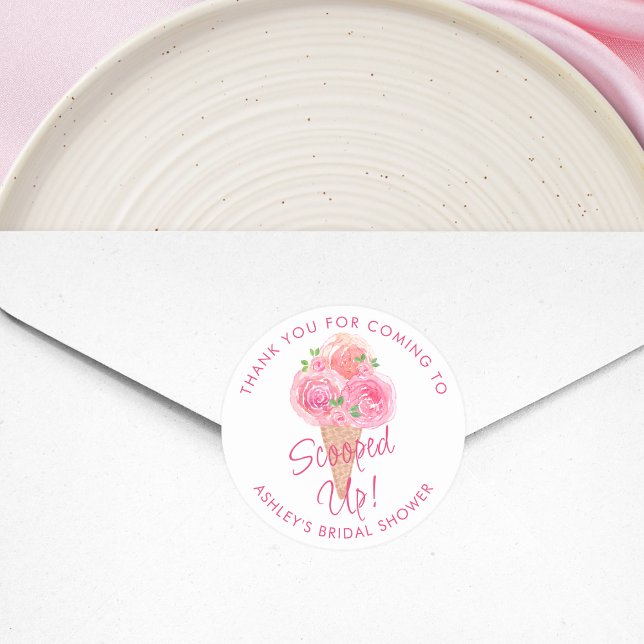 Sticker Rond Mariage avec dégustation de glace (Créateur téléchargé)