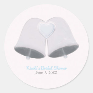 Sticker Rond Mariage Bells & Heart Fiançailles Fête des mariées