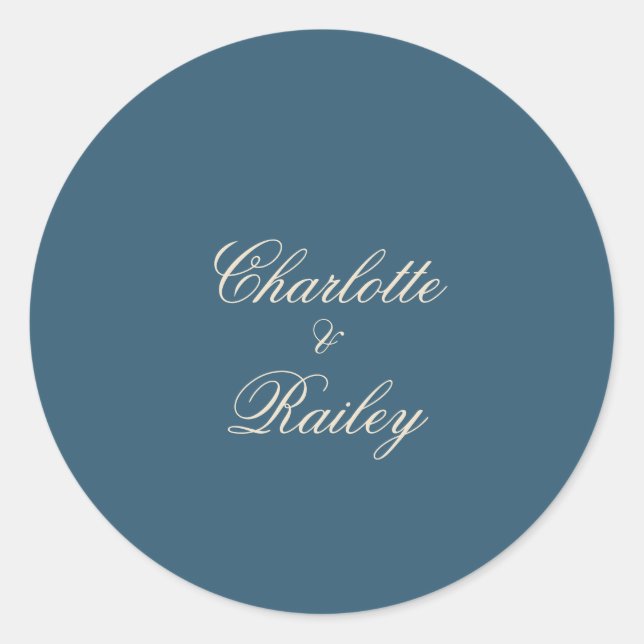 Sticker Rond Mariage blanc de la marine (Devant)