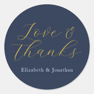 Sticker Rond Mariage bleu opulent