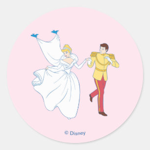 Sticker Rond Mariage Cendrillon