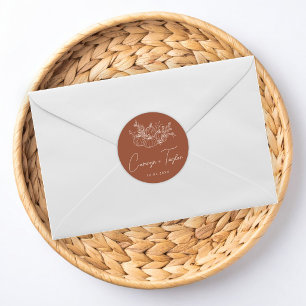 Sticker Rond Mariage citrouille