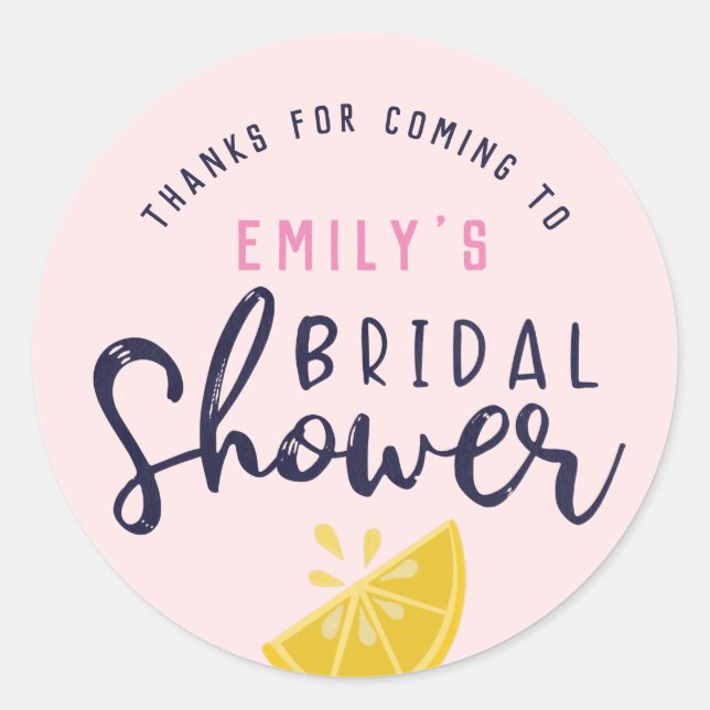 Sticker Rond Mariage civil Pink Lemonade Lemon (Devant)