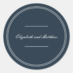 Sticker Rond Mariage classique et simple et élégant