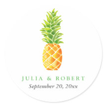 Mariage d'ananas aquarelle