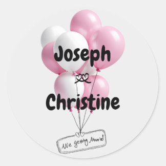 Sticker Rond Mariage de ballon à main