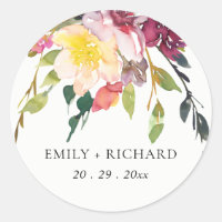 MARIAGE DE BUNCH FLORAL BURGUNDY JAUNE CLAIR