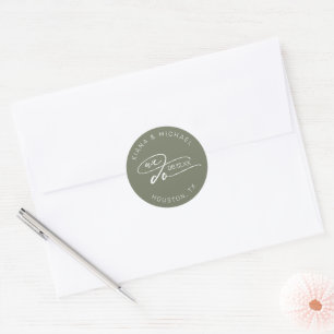 Sticker Rond Mariage de calligraphie Nous faisons ID886