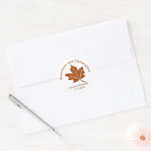 Sticker Rond Mariage de design d'automne