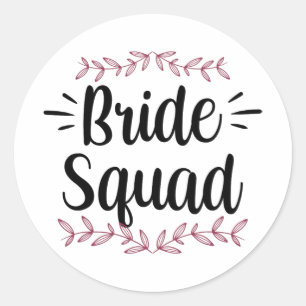 Sticker Rond Mariage de la fête de la brigade Bachelorette 1