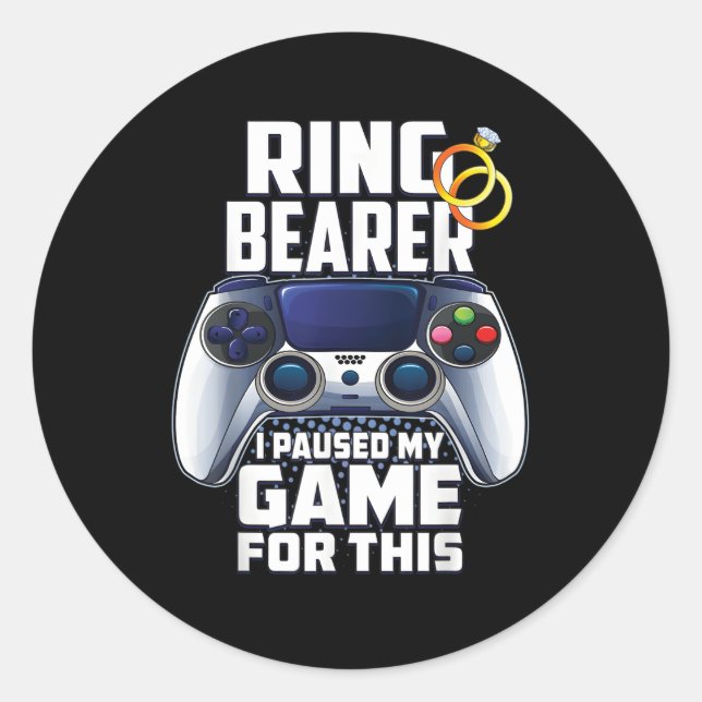 Sticker Rond Mariage de la sécurité de l'anneau Porteur de l'an (Devant)