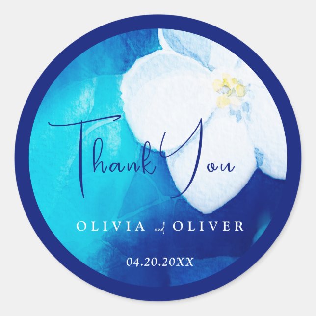 Sticker Rond Mariage de l'amour printanière (Devant)