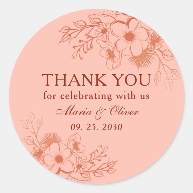 Sticker Rond Mariage de Merci  (Devant)
