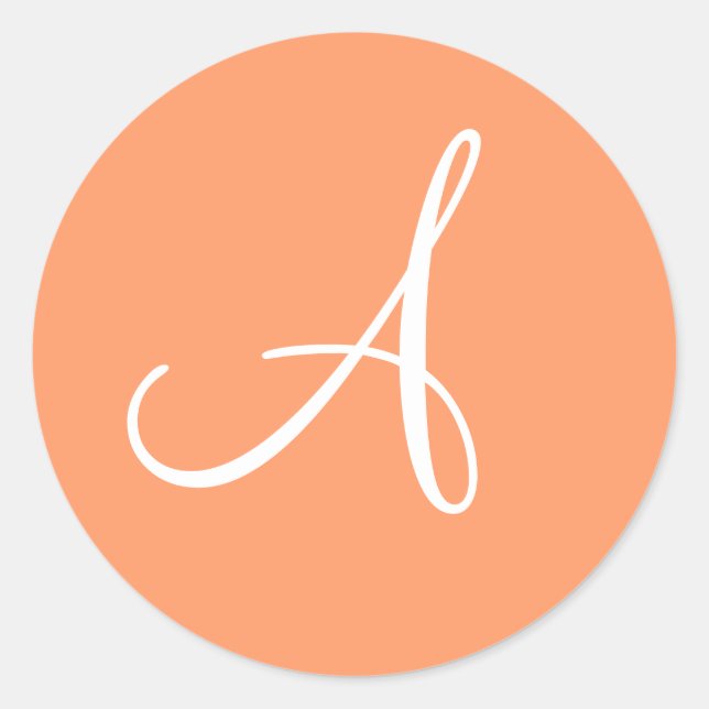 Sticker Rond Mariage de monogramme de fleurs (Devant)