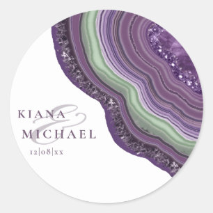 Sticker Rond Mariage de Parties scintillant de la géométrie d'â