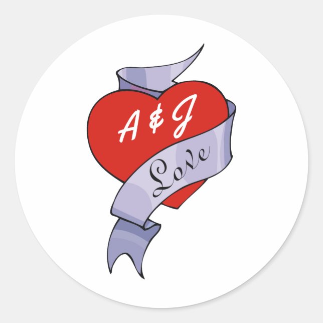 Sticker Rond Mariage de roches et de rouleaux (Devant)