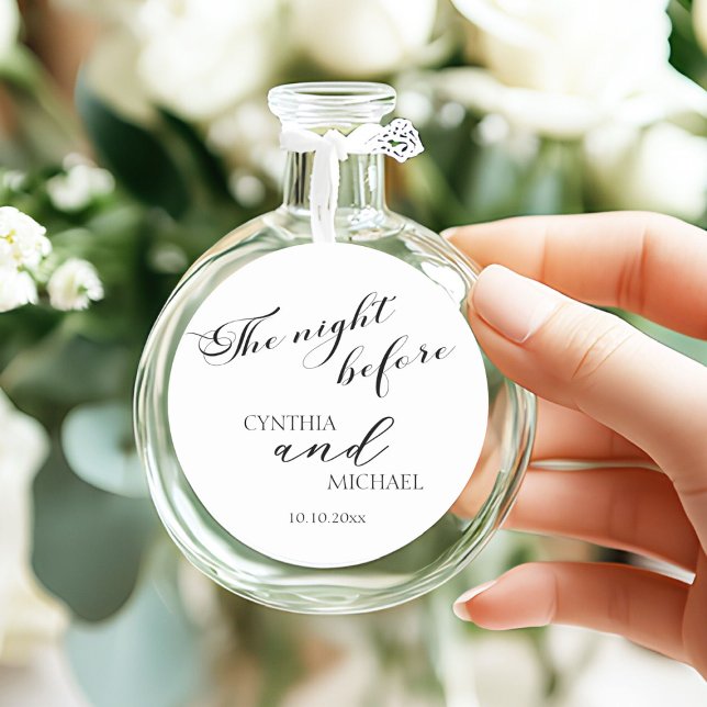 Sticker Rond Mariage de script moderne "La nuit d'avant" (Créateur téléchargé)